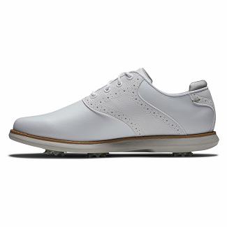 Scarpe Golf Footjoy Donna Traditions Spikes Bianche Italia EAZ327605